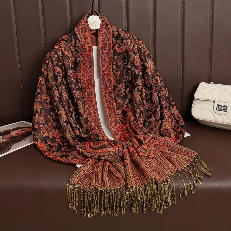 Soft Cotton-Blend Winter Wrap Scarf for Women – Lightweight Shawl for Fall & Cold Weather | Thomler