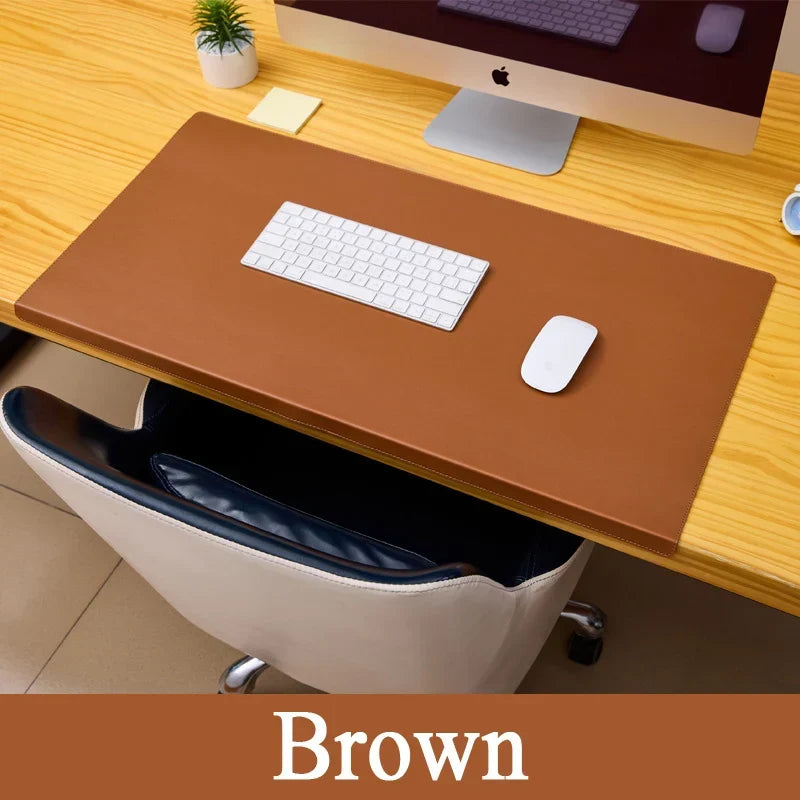 Ergonomic Desk Pad with Cushioned Wrist Rest and Elbow Support for Office, Gaming, and Home Workspace - Premium Vegan Leather Surface | Thomler