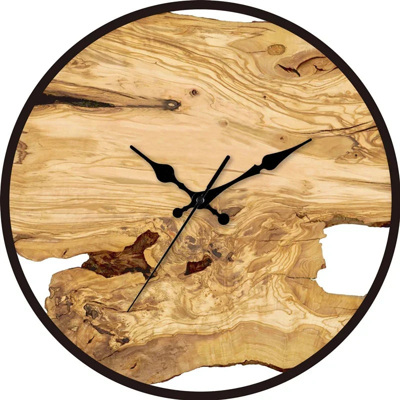 Silent Wood & Acrylic Wall Clock with Noiseless Sweep Hand for Living Room, Bedroom, Office | Modern Minimalist Time Display | Thomler
