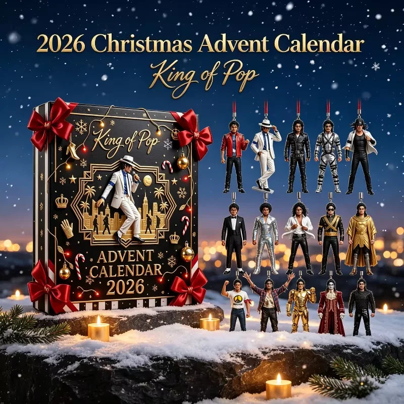 Pop Icon Holiday Countdown Calendar with 24 Ornament Charms – Daily Surprise Advent Display for Christmas Tree Decoration | Thomler