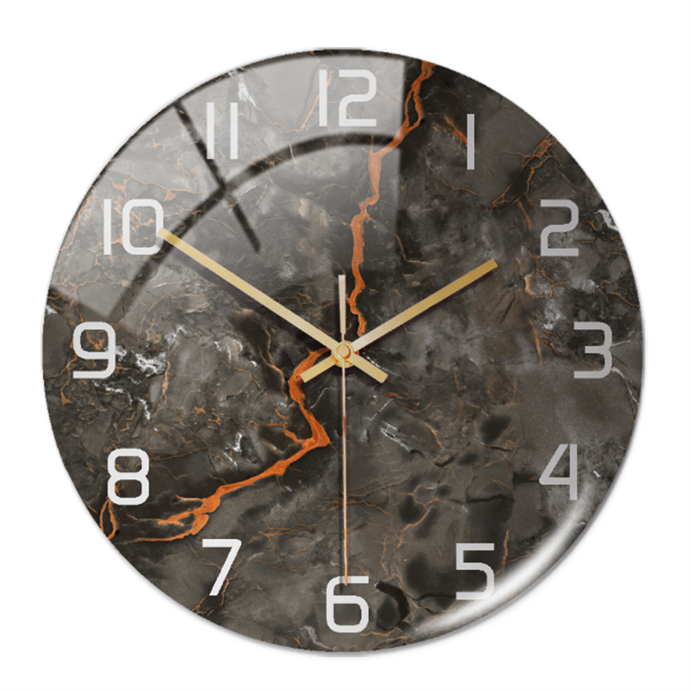 Silent Wall Clock Round Metal Frame Minimalist Quiet Sweep Non-Ticking for Living Room Bedroom Office Home Decor Modern Decorative Timepiece | Thomler