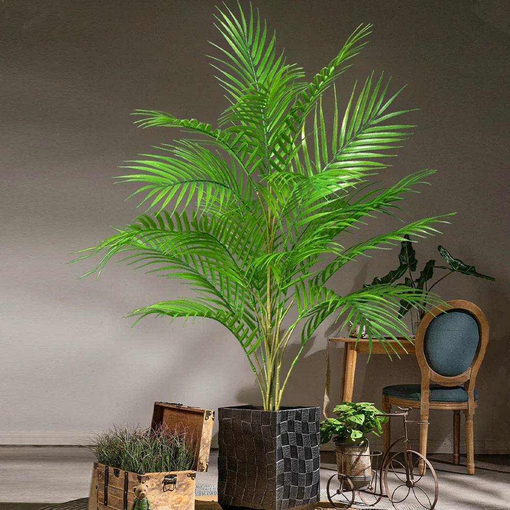 Artificial Palm Tree Plastic 88.0 cm Tropical Indoor Outdoor Decorative Floor Plant Patio Office Greenery | Thomler