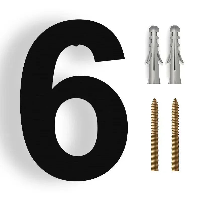 3D Floating House Number Modern Stainless Steel Outdoor Weather Resistant Wall Mount Address Sign for Front Door Entrance Home Office | Thomler
