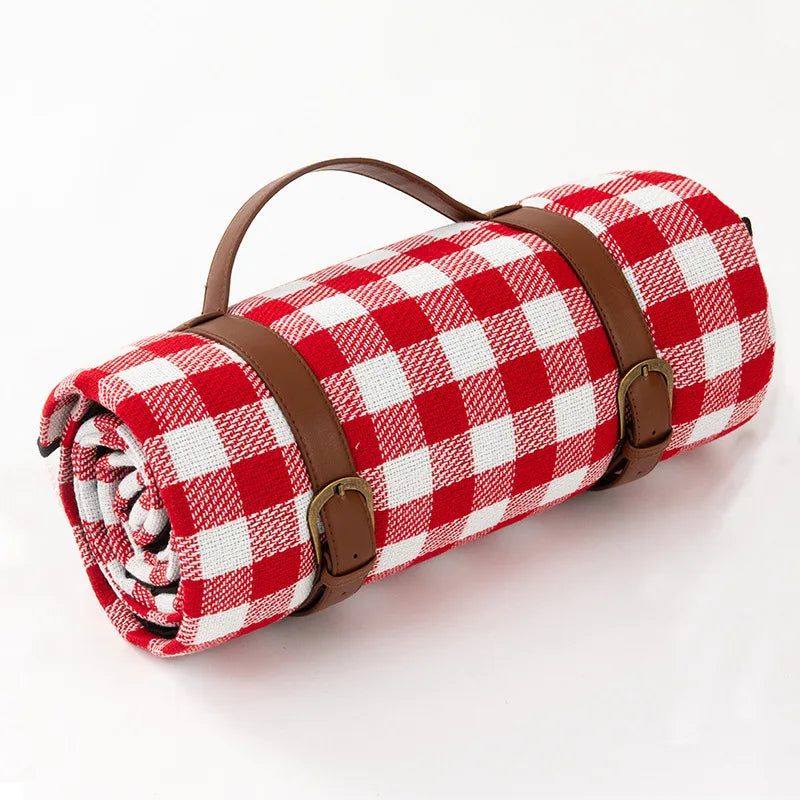 Waterproof Picnic Blanket with Shoulder Strap – Foldable Beach & Park Mat for Outdoor Adventures | Thomler