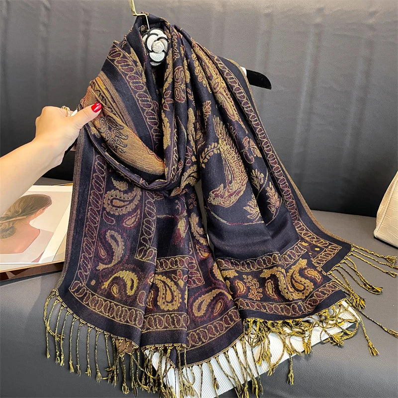 Soft Cotton-Blend Winter Wrap Scarf for Women – Lightweight Shawl for Fall & Cold Weather | Thomler