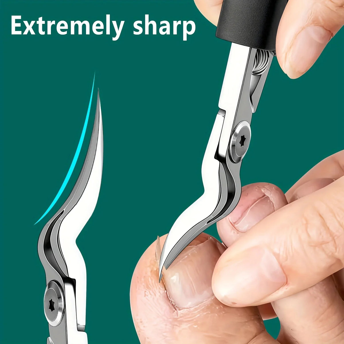 Heavy-Duty Toenail Clippers with Serrated Jaw – Precision Trimmer for Thick & Ingrown Nails, Ergonomic Steel Cutter for Men & Women | Thomler
