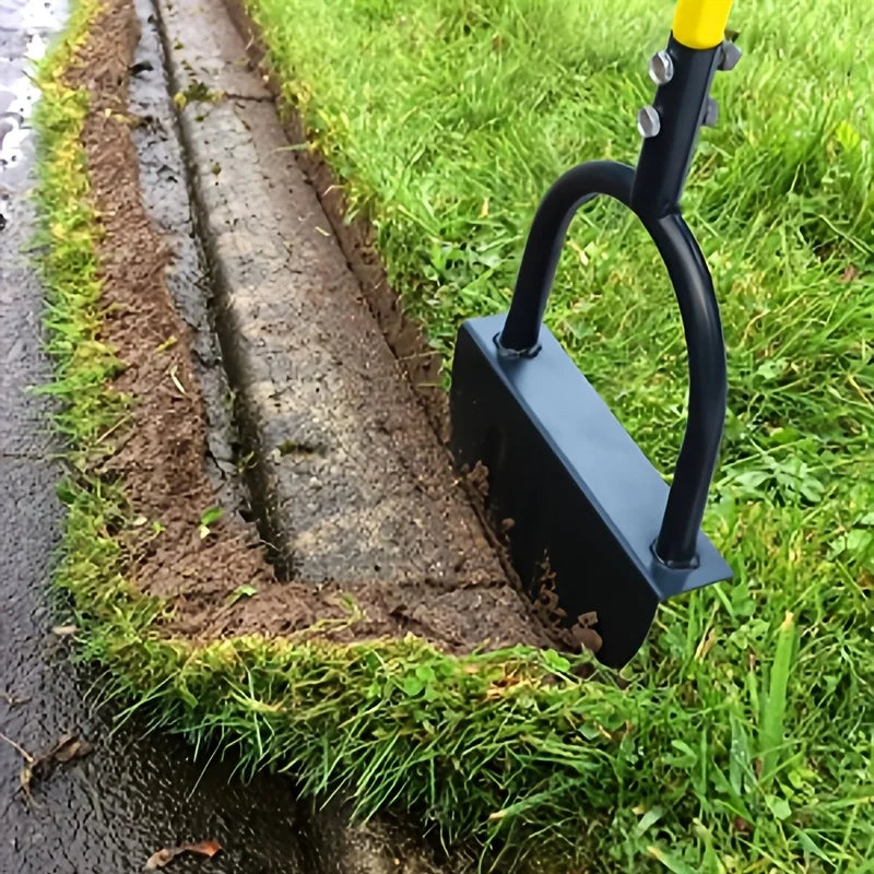 Manual Lawn Edger with Serrated Half-Moon Blade for Garden Beds, Pathways & Turf Trimming | Steel Step Tool for Yard Edging & Border Cutting | Thomler