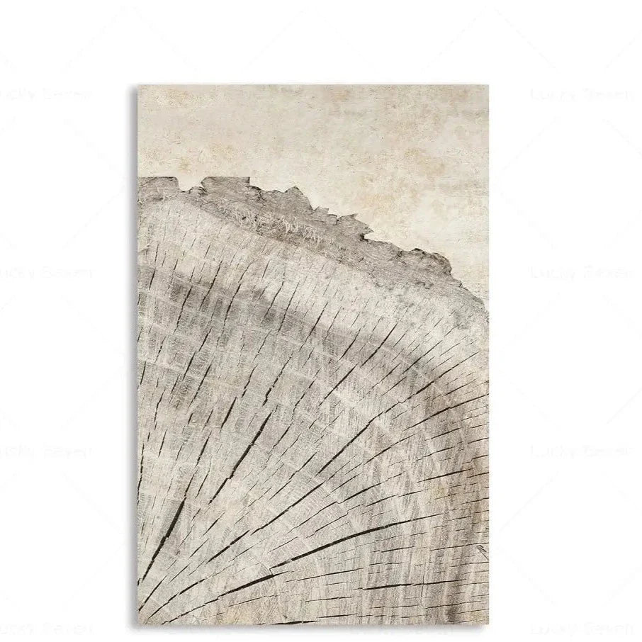 Canvas Wall Art Polyester 24 in x 18 in Tree Rings Abstract Home Décor Rustic Modern Artwork | Thomler