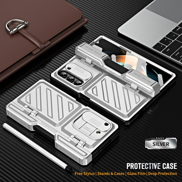 Foldable Phone Armor Case with Built-In Screen Guard & Kickstand for Samsung Galaxy Z Fold 4 / Z Fold 5 – Drop-Tested Protection | Thomler