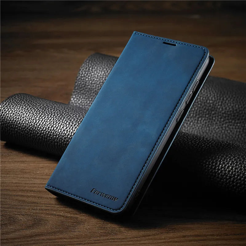 Magnetic Leather Flip Case for iPhone with Snap Closure and Full Body Protection for Daily Use | Thomler