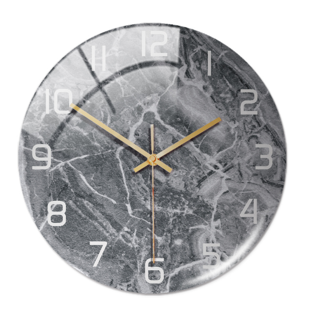 Silent Wall Clock Round Metal Frame Minimalist Quiet Sweep Non-Ticking for Living Room Bedroom Office Home Decor Modern Decorative Timepiece | Thomler
