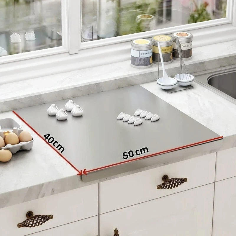 Professional Metal Prep Surface – Anti-Slip Kitchen Work Board for Vegetable Slicing, Dough Rolling & Daily Meal Prep | Thomler