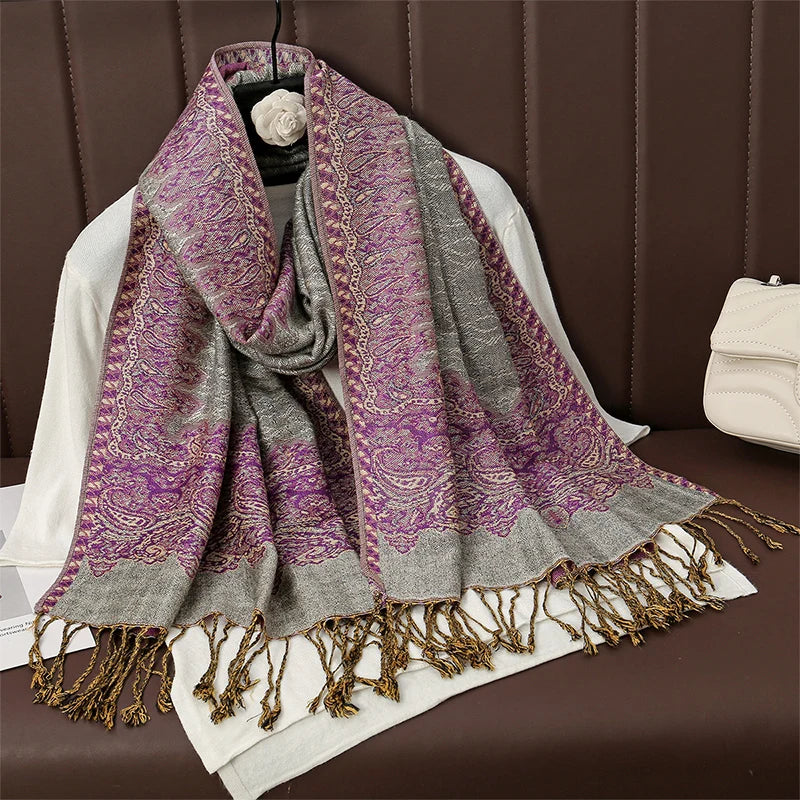 Soft Cotton-Blend Winter Wrap Scarf for Women – Lightweight Shawl for Fall & Cold Weather | Thomler