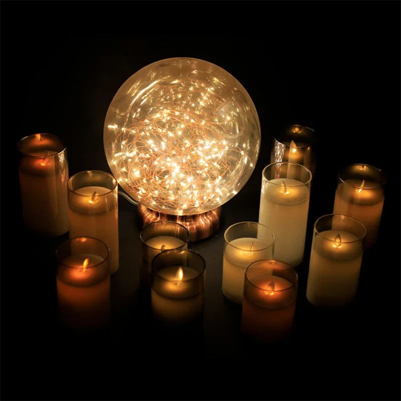 Flameless Candle Polypropylene 4–6 in Remote Control LED Decorative Home Ambiance Set | Thomler