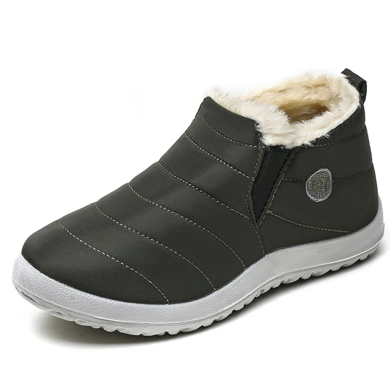Men's Insulated Slip-On Ankle Boots – Plush-Lined Winter Footwear with Waterproof Shell & EVA Sole for Cold Weather Hiking, Daily Commute | Thomler