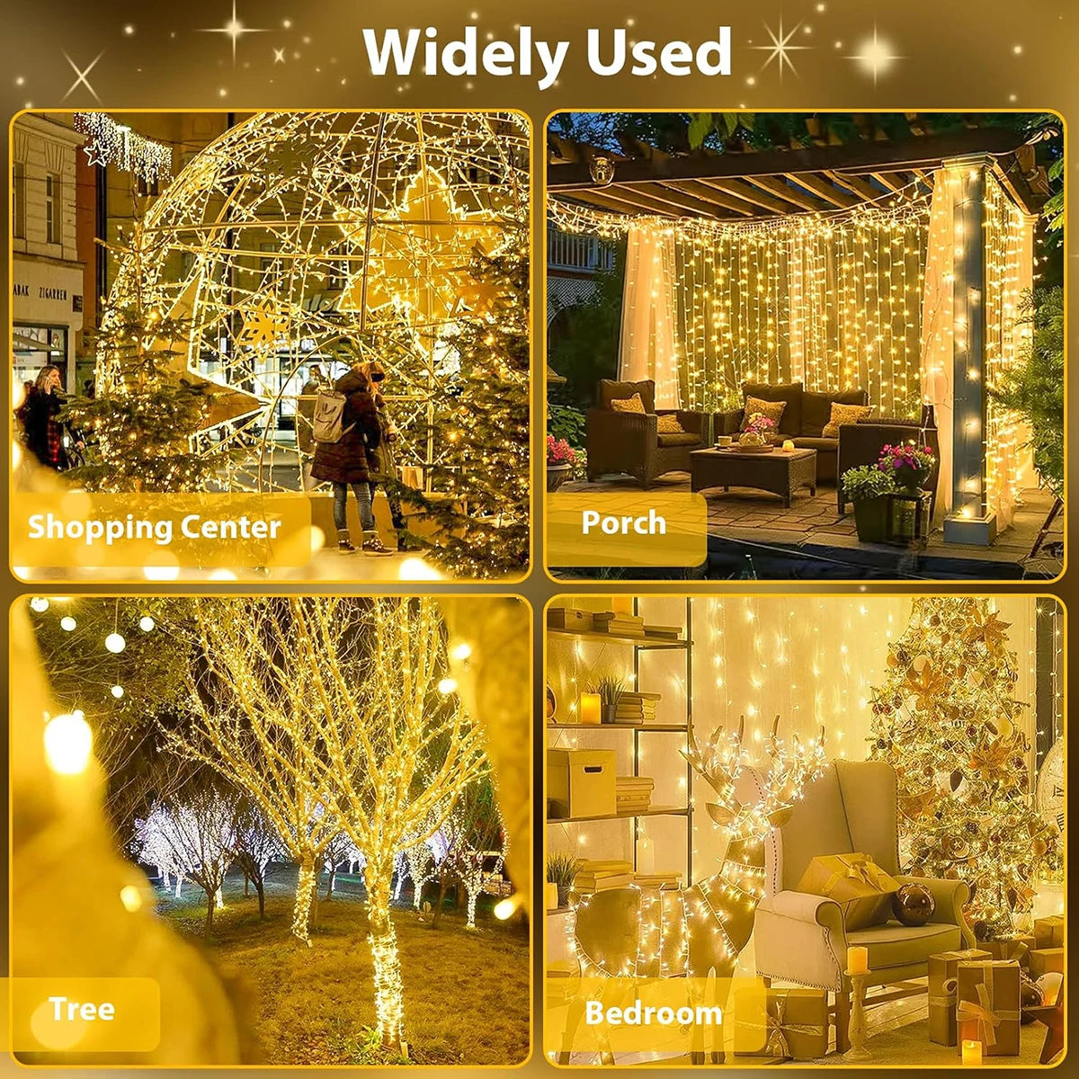 Outdoor LED Fairy Lights 66-328 ft Warm White String Lighting for Yard Patio Tree Wedding Party Decoration | Thomler