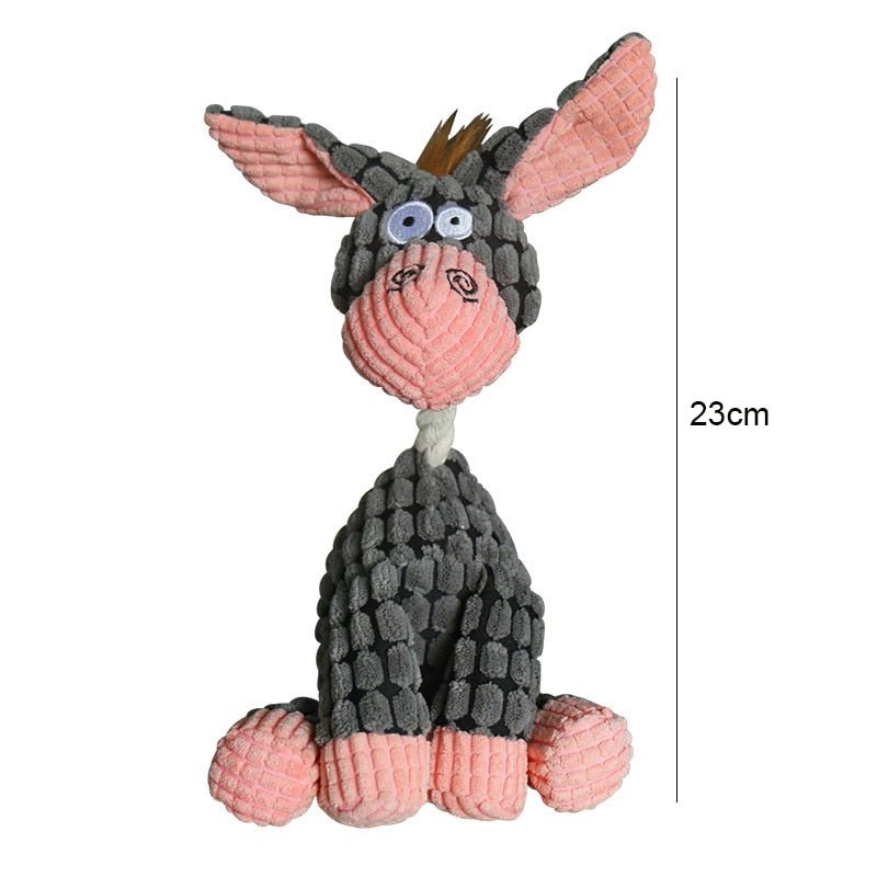 Plush Dog Squeaky Toys for Chewing – Durable Soft Animal Chew Toys with Crinkle Sound – Interactive Tug Toys for Small Medium Large Dogs | Thomler