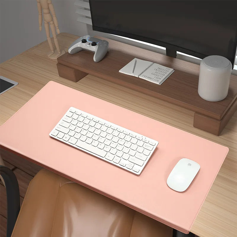 Ergonomic Desk Pad with Cushioned Wrist Rest and Elbow Support for Office, Gaming, and Home Workspace - Premium Vegan Leather Surface | Thomler