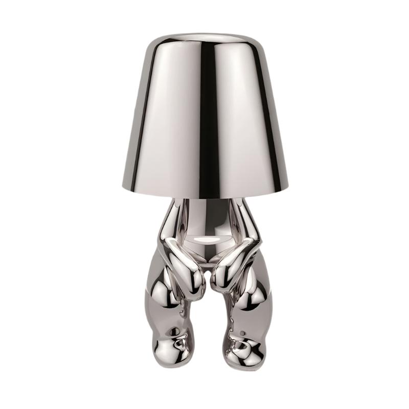 Table Lamp Aluminum LED 8.7 in Rechargeable Warm White Bedroom Nightstand Portable Touch Dimmable Lighting | Thomler
