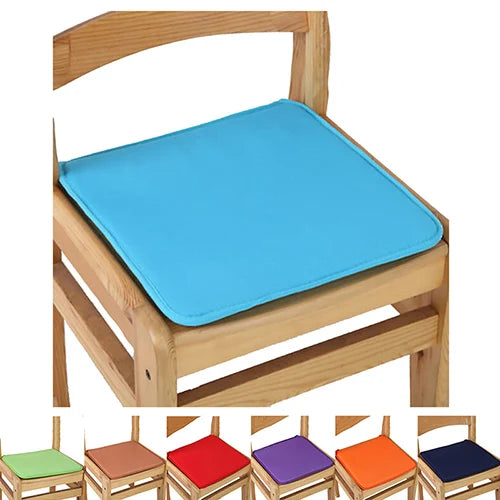 Square Chair Pad with Ties 16×16 in Cotton-Blend Dining Kitchen Office Seat Cushion Modern Solid Color for Indoor Use | Thomler