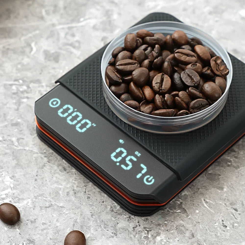 Coffee Scale ABS Silicone 10.0 cm USB C Espresso Pour Over Timer Precision Brewing Kitchen Barista Tool | Thomler