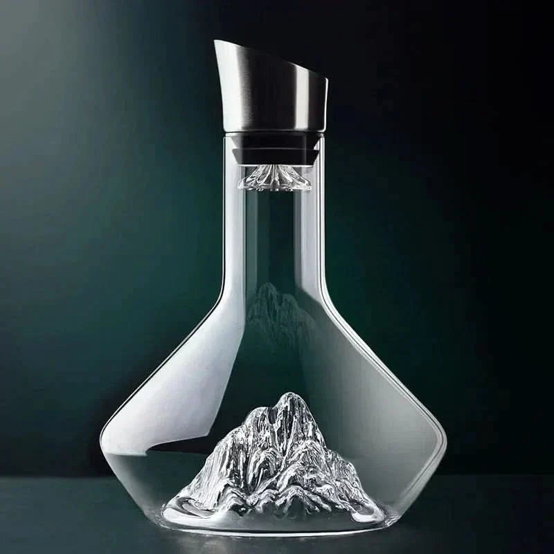 Wine Decanter Lead Free Crystal 1.5 L Clear Aerating Red Wine Carafe Handmade Table Centrepiece Serving Vessel | Thomler