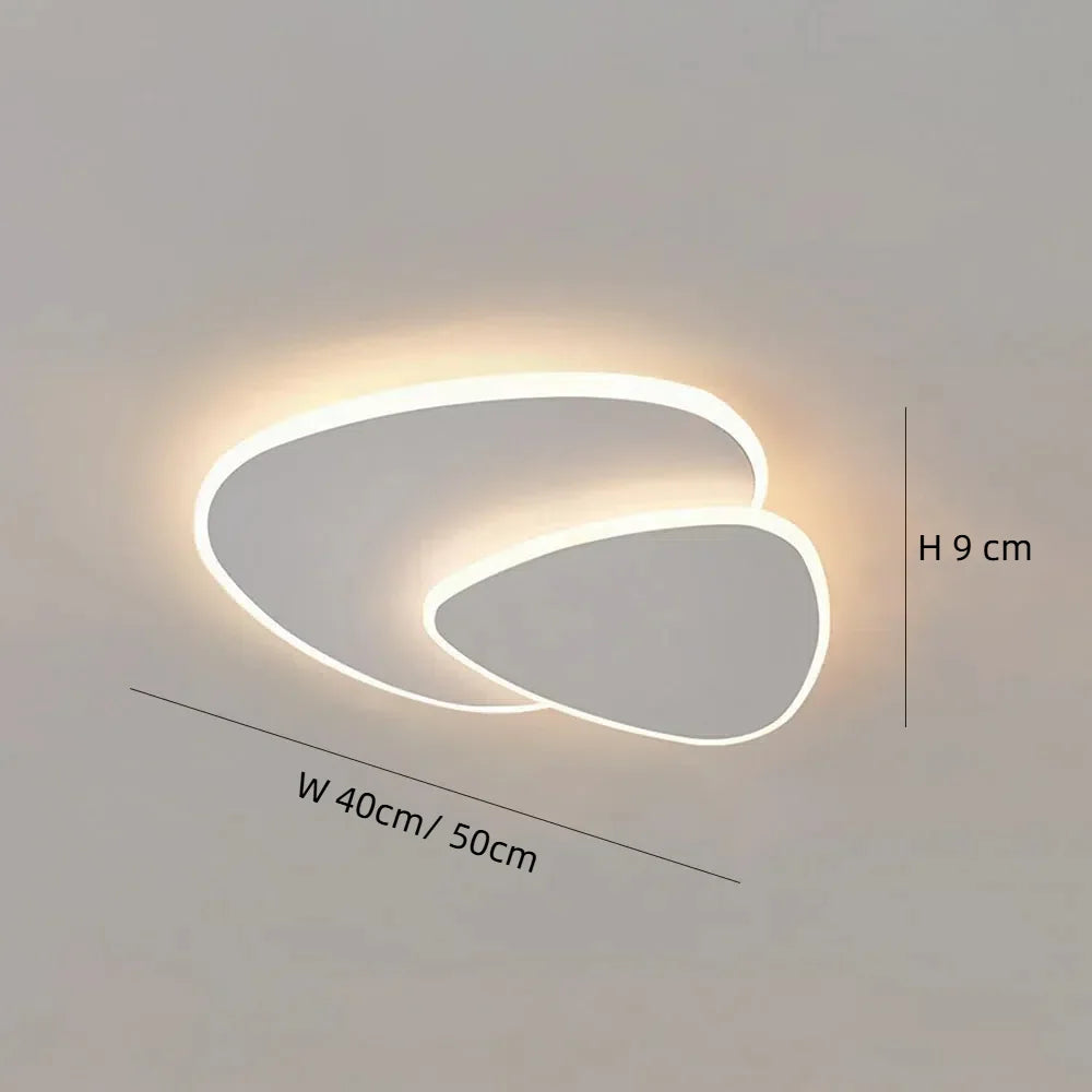 Ceiling Light Metal Acrylic 15.7 in Adjustable White Bedroom Living Room Hallway Multi-Layer Modern LED Fixture | Thomler