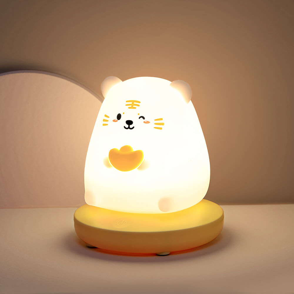 Silicone Animal Night Light for Kids – Soft LED Bedside Lamp, Rechargeable Glow Light for Nursery, Bedroom & Living Room Decor | Thomler