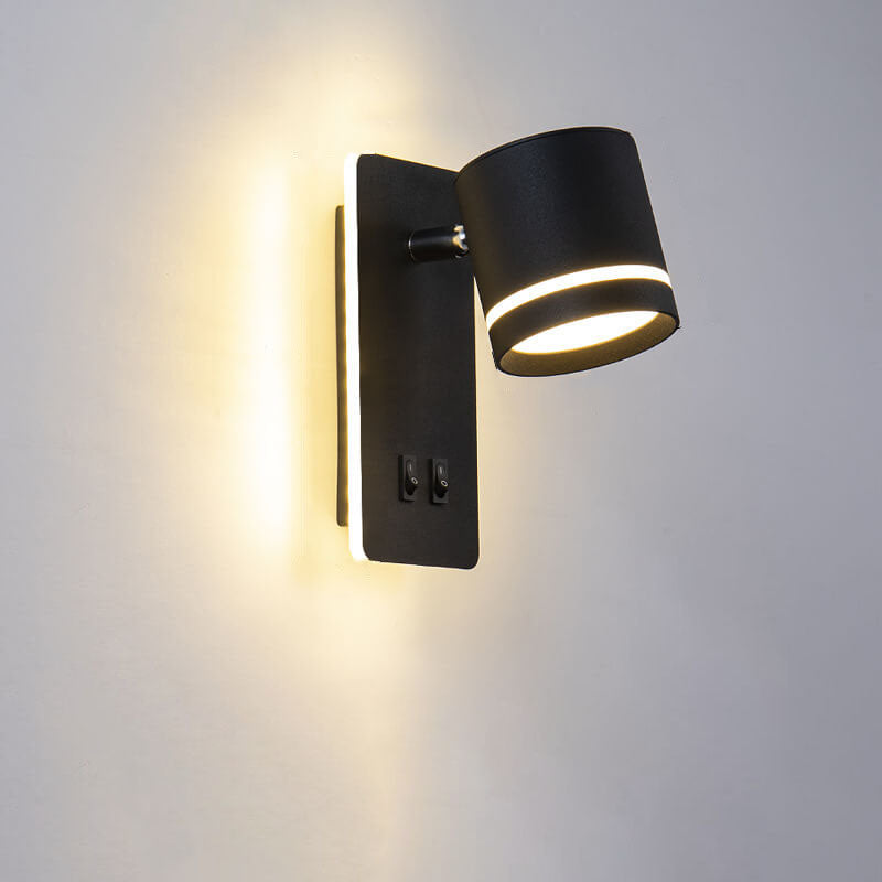 Adjustable LED Wall Sconce with Backlight – Rotatable Reading Light for Bedroom & Hallway – Modern Spotlight for Bedside & Living Room | Thomler