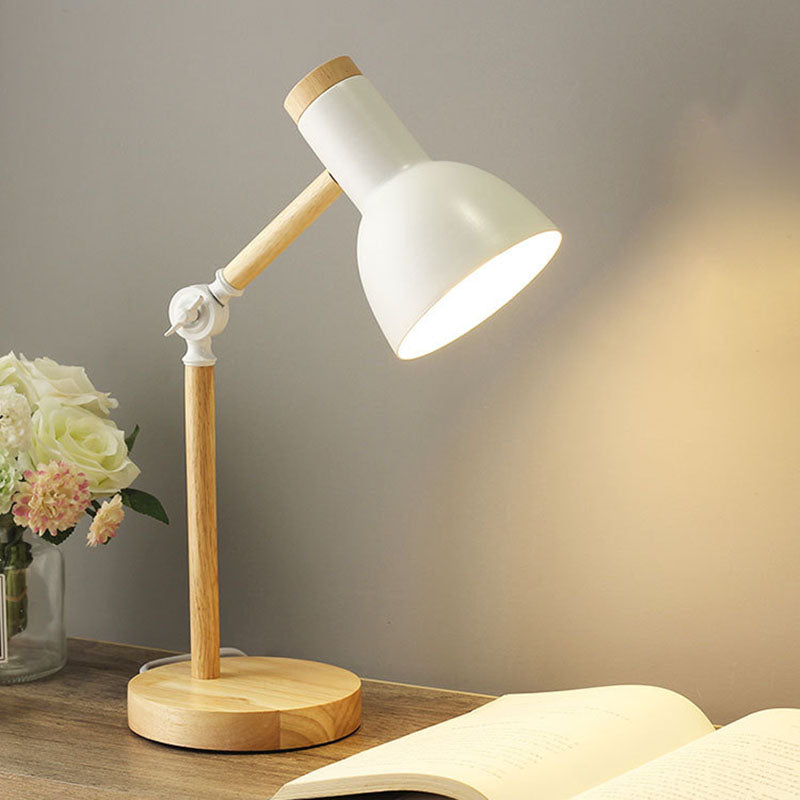 Nordic Wood & Metal Desk Lamp – Modern Minimalist Task Light for Home Office & Study – E26 Socket, Adjustable Reading Light – 5 Stylish | Thomler