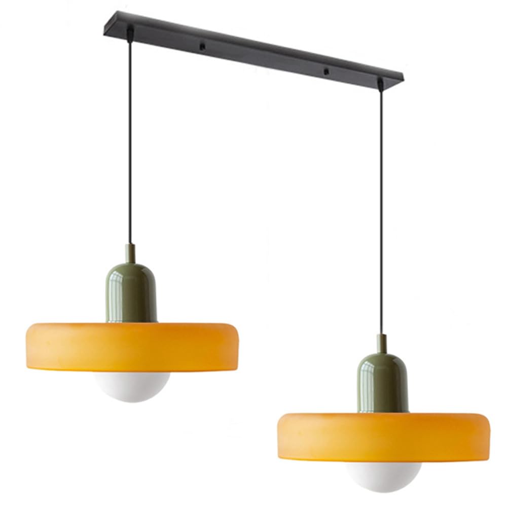 Pendant Light Glass Double Shade G9 35.0 cm Dining Room Kitchen Island Ceiling Fixture Modern Hanging Lamp | Thomler