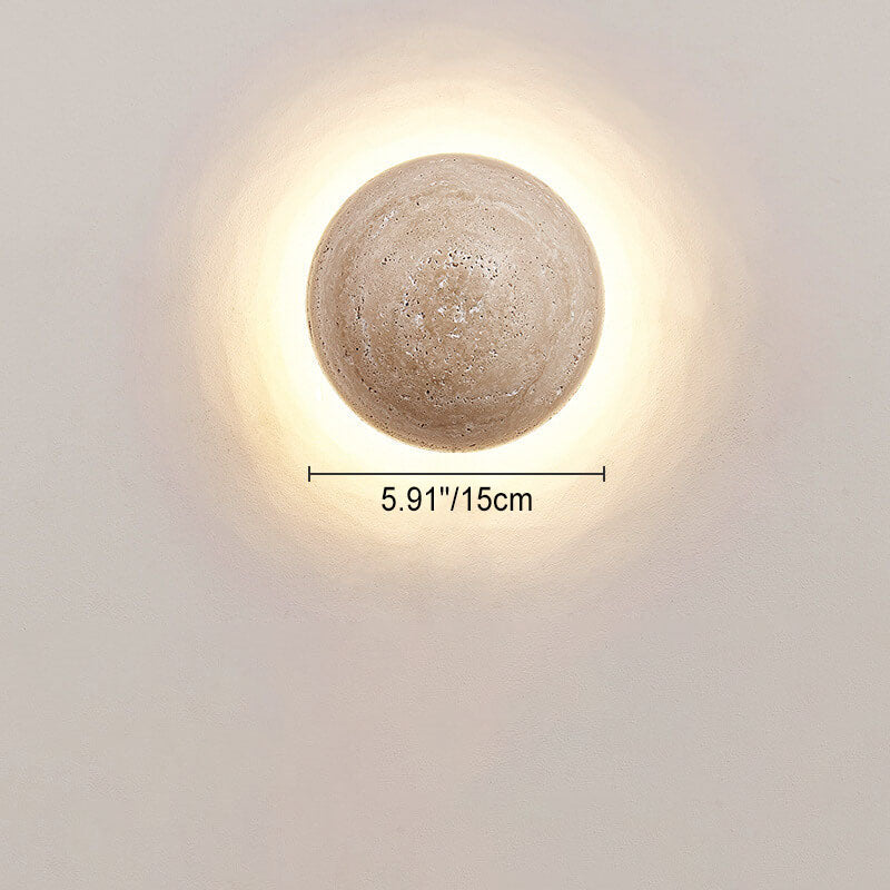 Wall Lamp Yellow Travertine 5.9 in Modern Hallway Living Room Bedroom LED 10W Built-In Fixture | Thomler