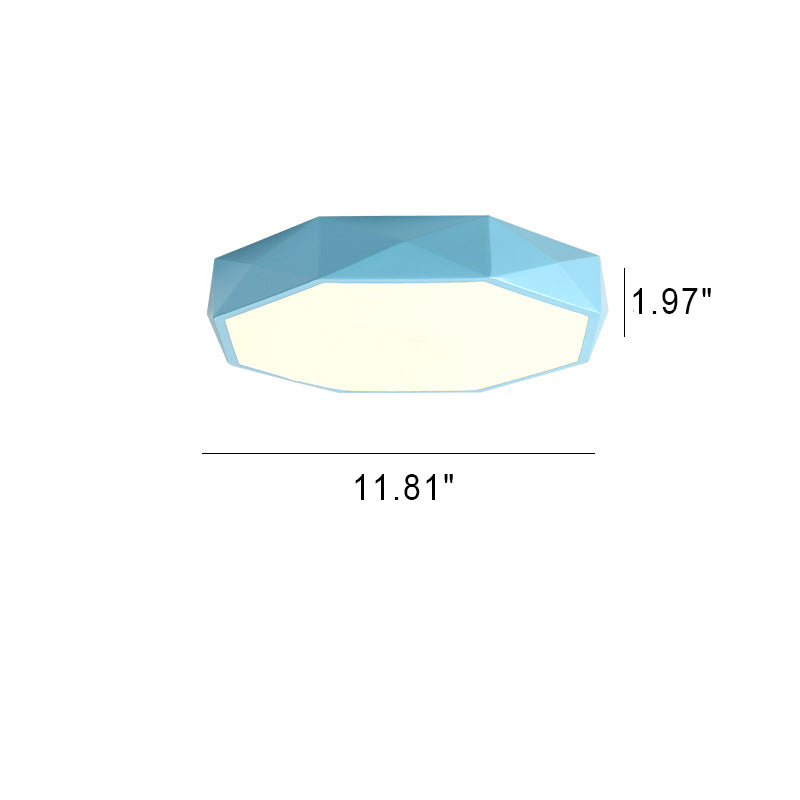 Abstract Scandinavian LED Ceiling Light Flush Mount Minimalist Round Indoor Fixture for Bedroom Living Room Hallway Modern Nordic Style | Thomler