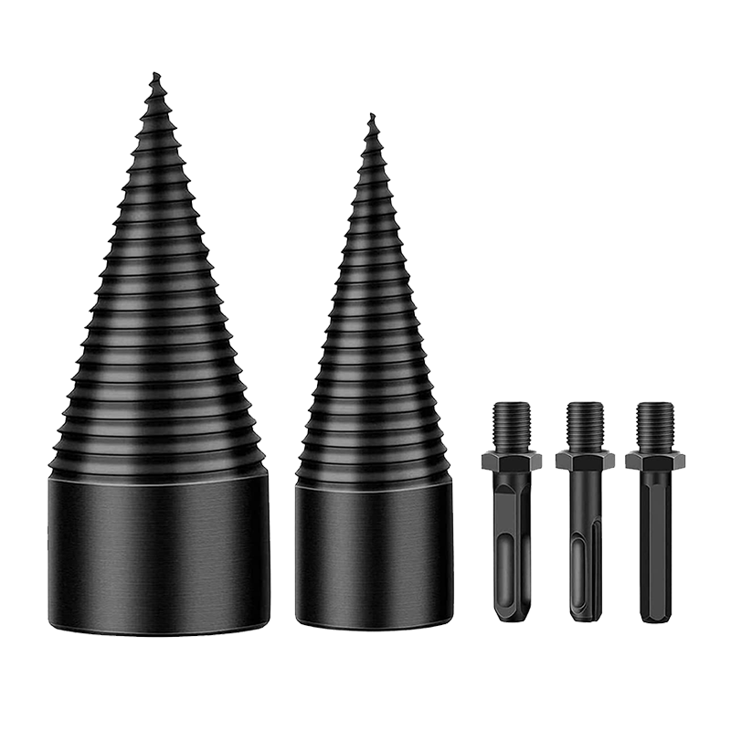 Firewood Splitting Drill Bit for Power Tools - High Carbon Steel Wood Splitter Attachment for Electric Drills - Fits All Drill Sizes | Thomler