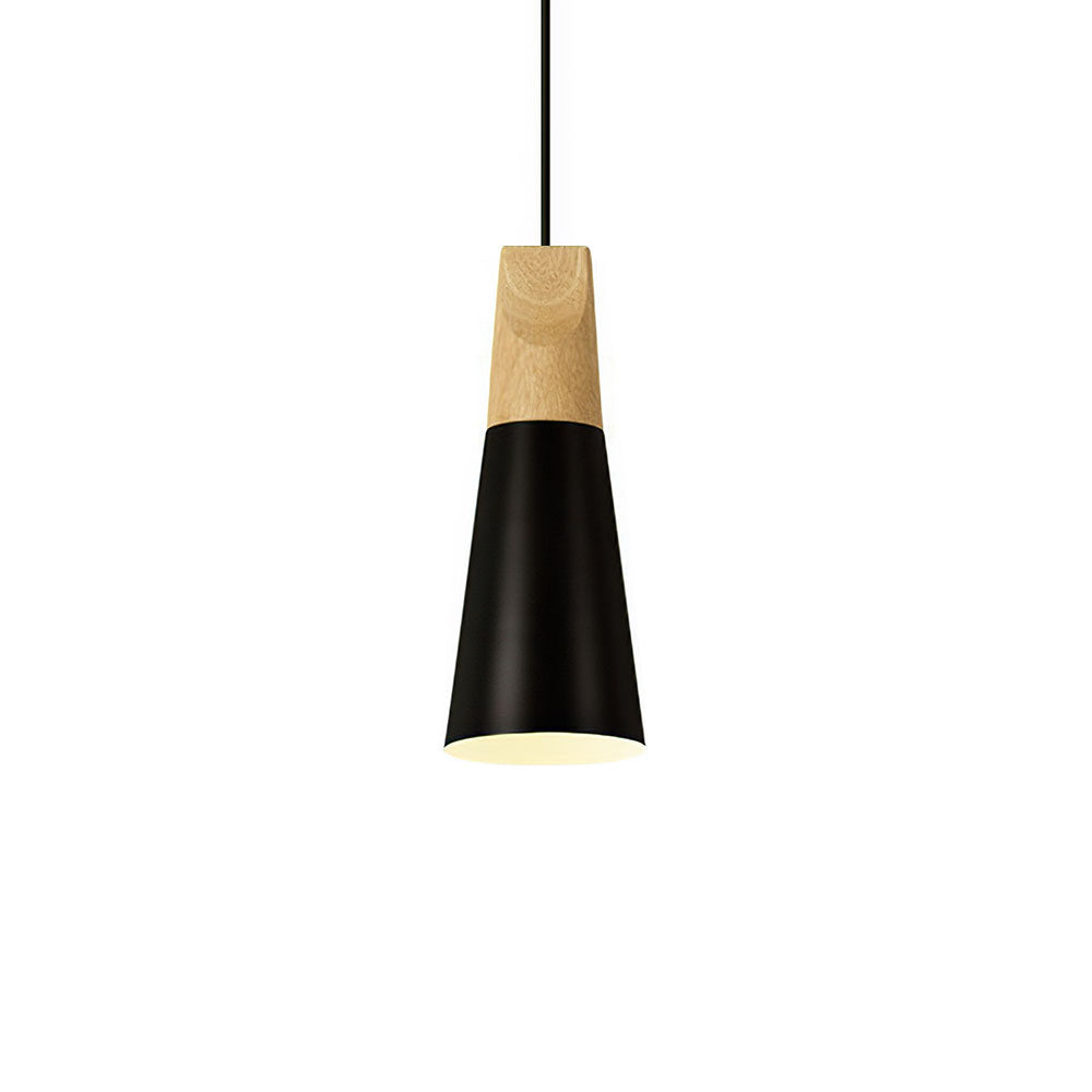 Pendant Light Wood Aluminium E27 Grey Dining Room Kitchen Island Hanging Ceiling Lamp Scandinavian Modern | Thomler