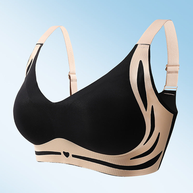 Wireless Push-Up Bra with Posture Support & Cushioned Straps for Women | Seamless Comfort Everyday Bra | Wide Coverage Back Smoothing | Thomler