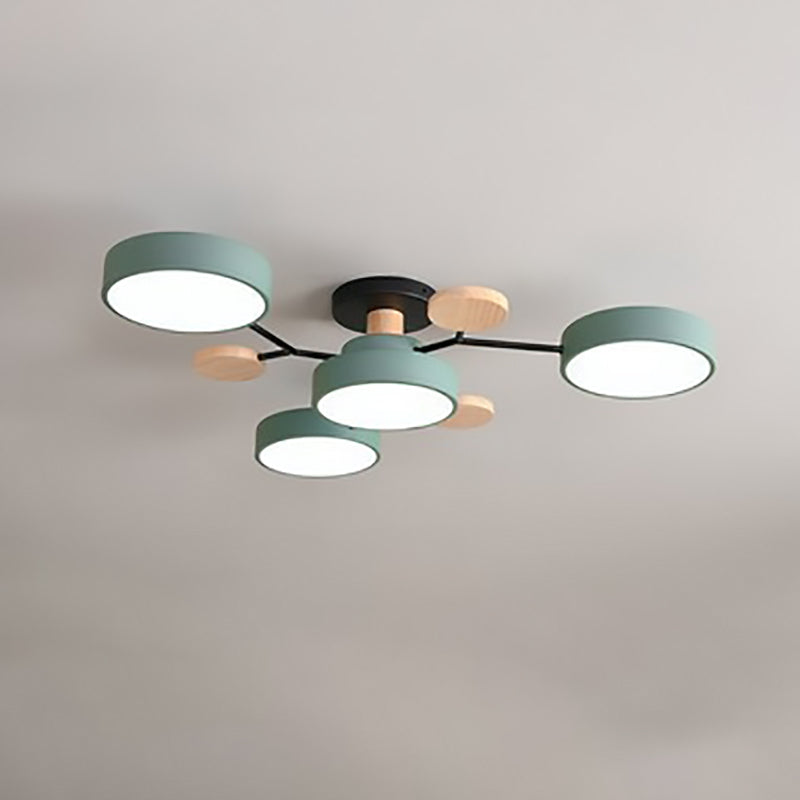 Modern Branch Sphere Semi-Flush Ceiling Light with Integrated LED for Bedrooms & Living Spaces | Thomler