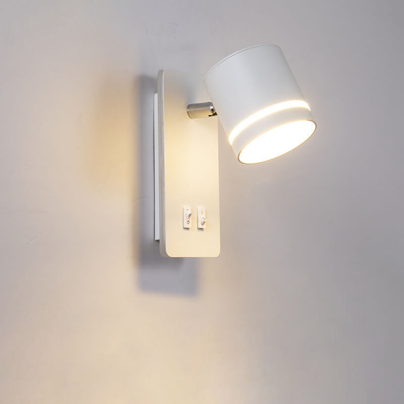 Adjustable LED Wall Sconce with Backlight – Rotatable Reading Light for Bedroom & Hallway – Modern Spotlight for Bedside & Living Room | Thomler