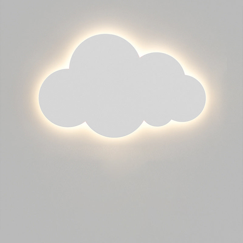 Cloud-Shaped LED Wall Sconce – Modern Metal & Acrylic Light Fixture for Bedroom, Nursery & Living Room – Hardwired White, Pink or Blue | Thomler