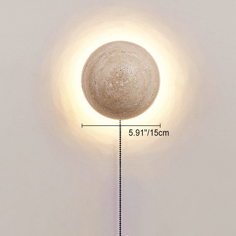 Wall Lamp Yellow Travertine 5.9 in Modern Hallway Living Room Bedroom LED 10W Built-In Fixture | Thomler