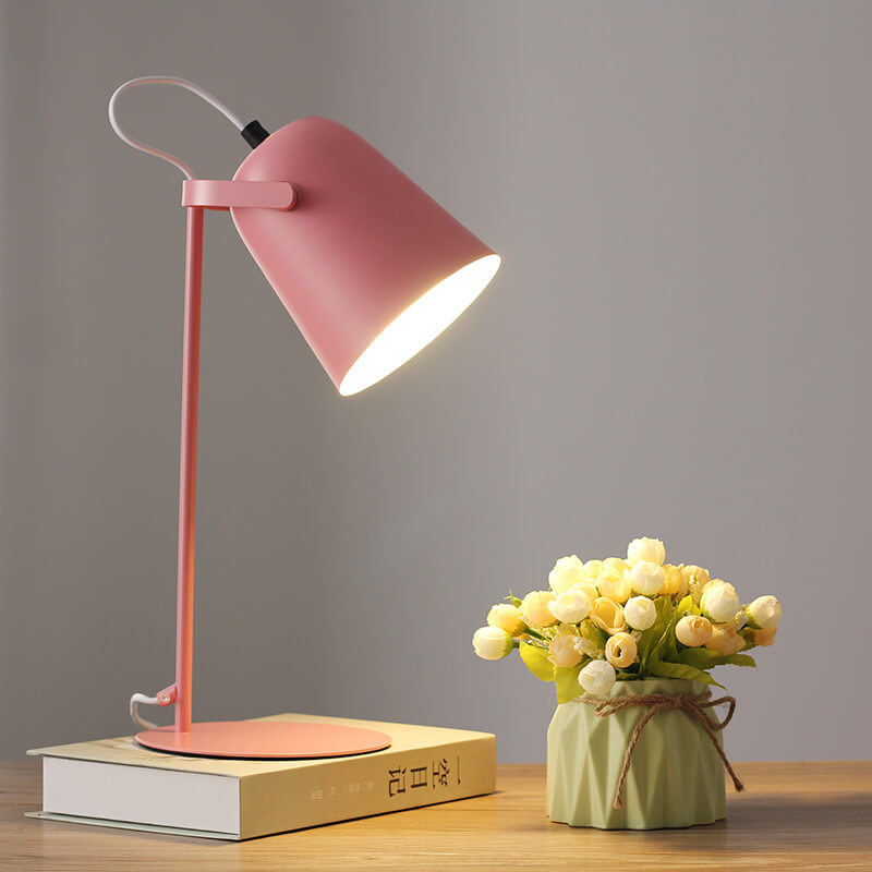 Bucket Table Lamp with E27 Socket in Pastel Scandinavian Colors for Bedroom, Living Room & Office | Thomler