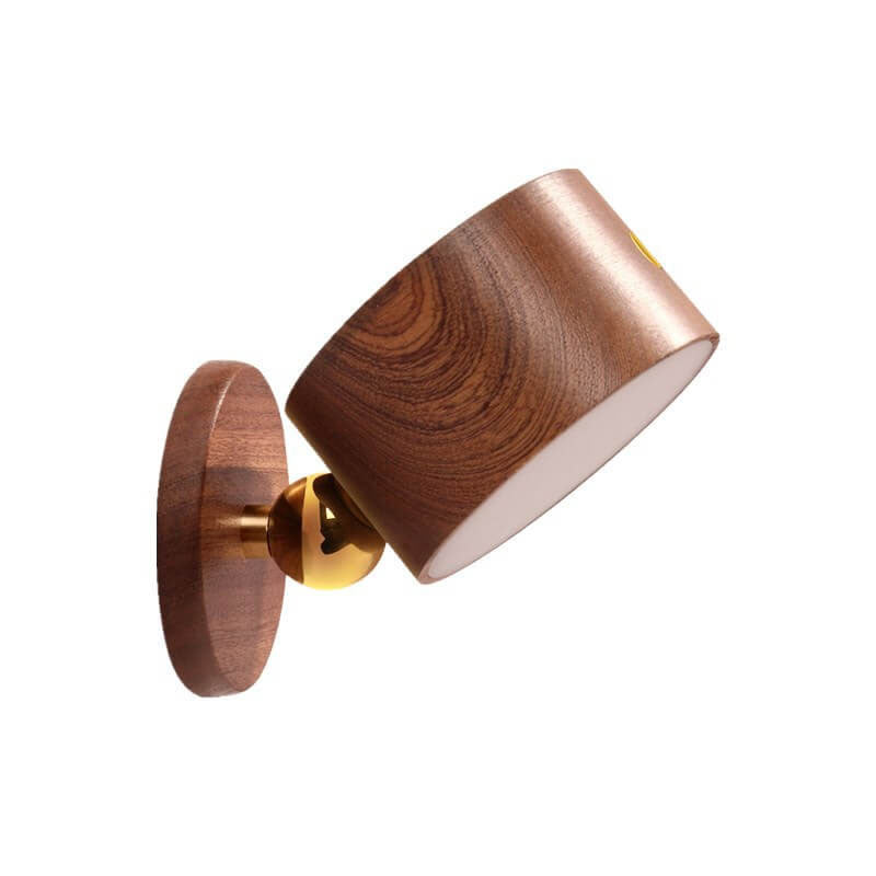 Wall Lamp Wood Built-In LED 4W 2.8 in Living Room Bedroom Modern Lighting USB Rechargeable Minimalist Accent | Thomler