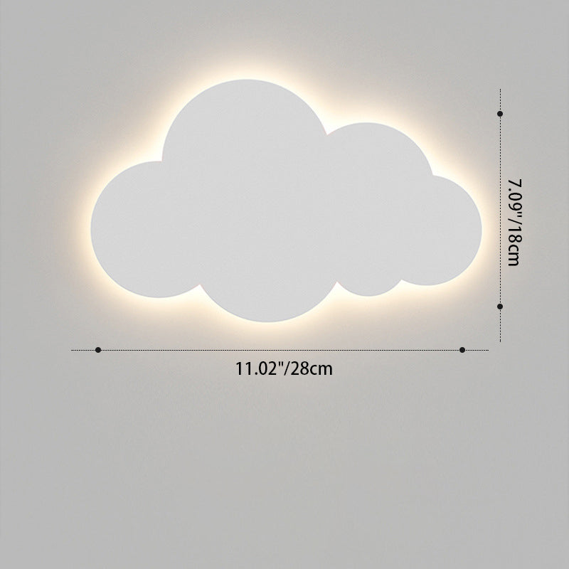 Cloud-Shaped LED Wall Sconce – Modern Metal & Acrylic Light Fixture for Bedroom, Nursery & Living Room – Hardwired White, Pink or Blue | Thomler