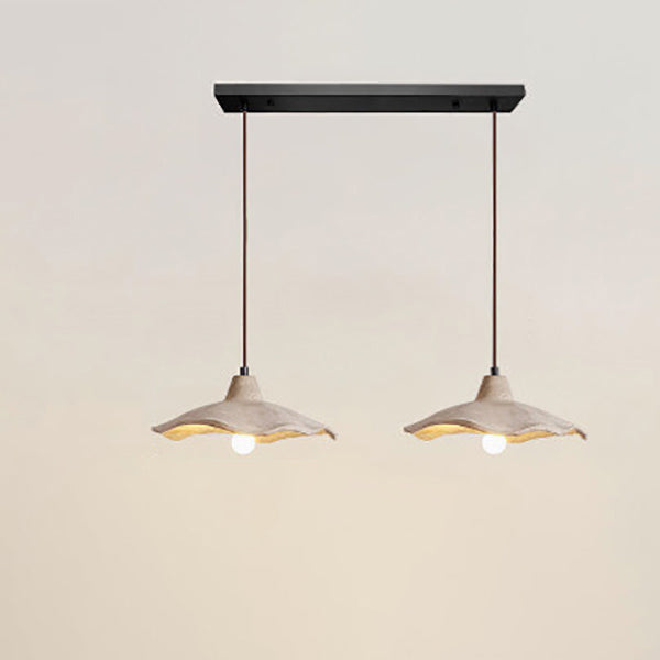 Chandelier Cement 9.8 in Pendant Industrial Lighting Pottery Yellow Living Room Bedroom Fixture | Thomler