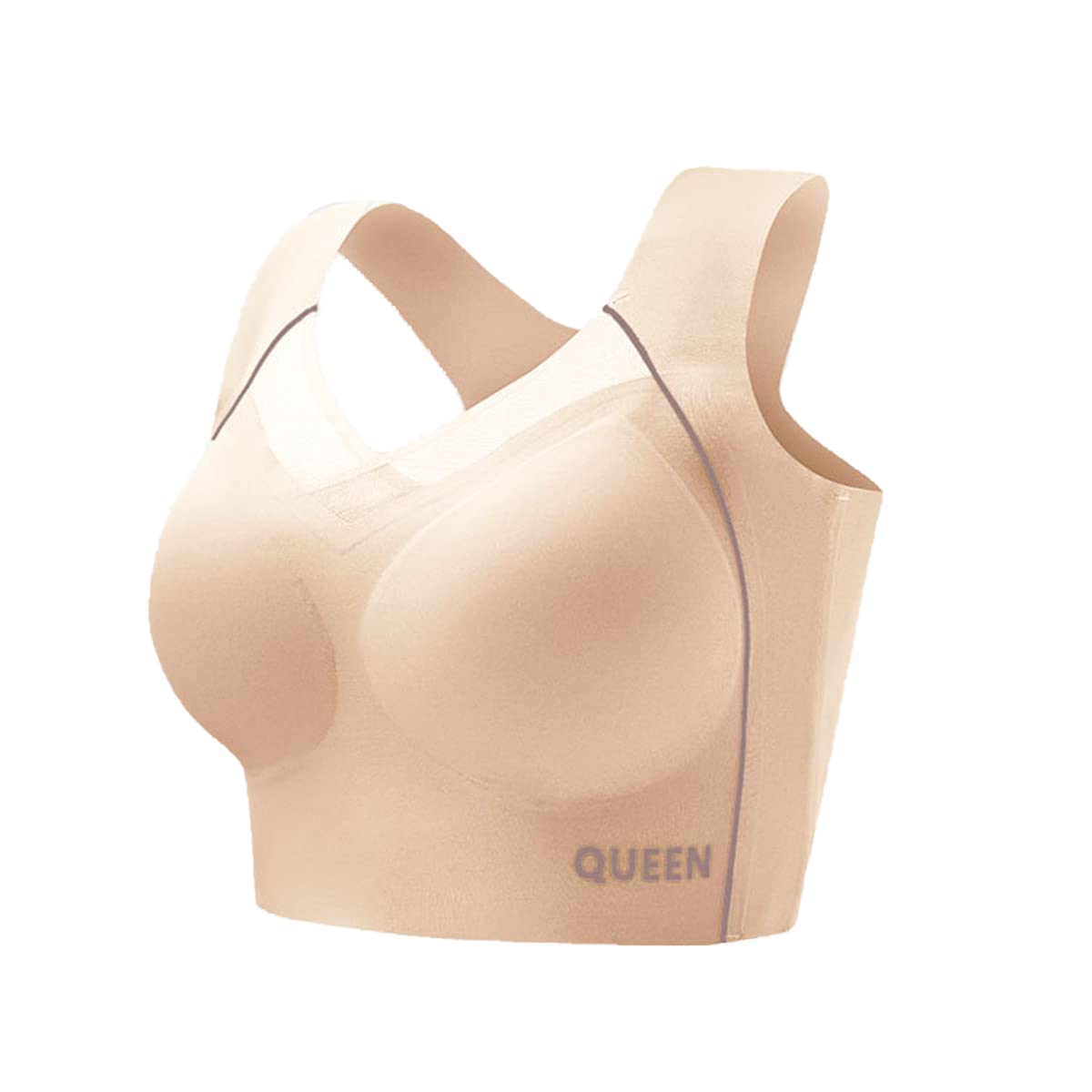 Wireless Full Coverage Support Bra with Cushioned Straps & Seamless Lift for All-Day Comfort | Thomler