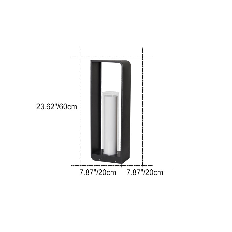 Outdoor Wall Light Aluminum 11.8 in LED Black Patio Fence Small Medium Large Tri-Color Solar Hardwired Lighting | Thomler