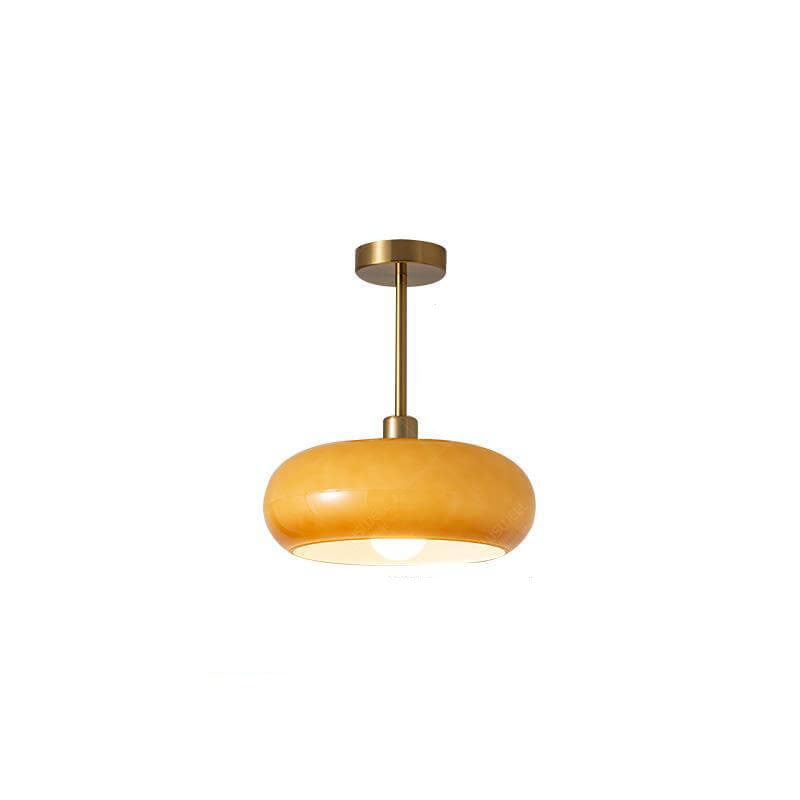 Pendant Light Glass Electroplated Copper 10.6 in Flush Mount Hallway Living Room Bedroom Modern Ceiling Lighting | Thomler
