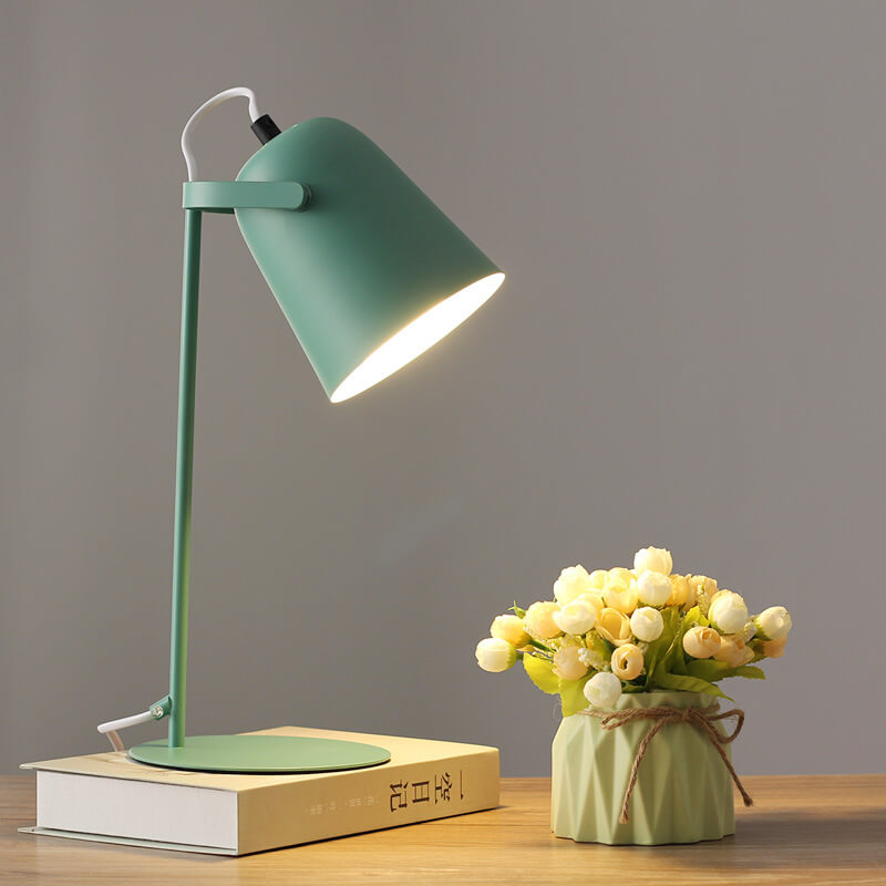 Bucket Table Lamp with E27 Socket in Pastel Scandinavian Colors for Bedroom, Living Room & Office | Thomler