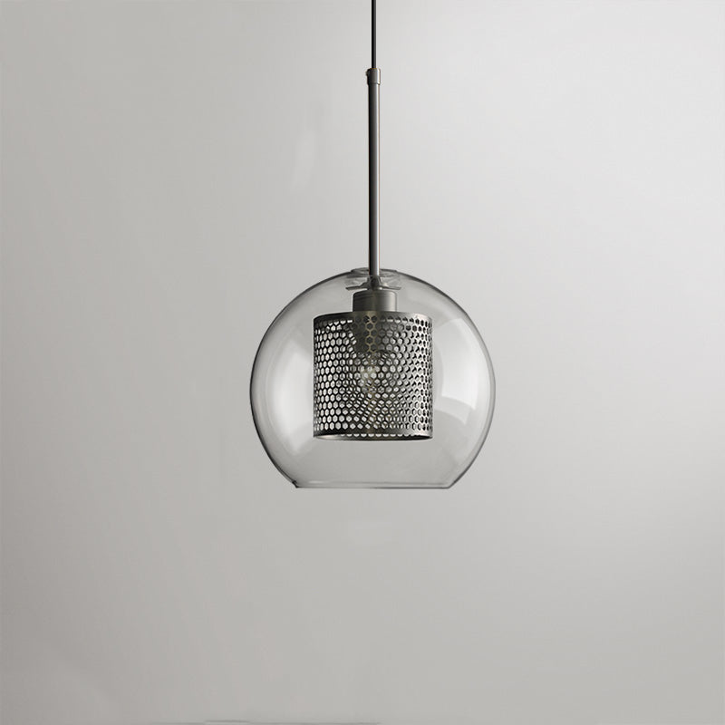 Modern Hanging Ceiling Fixture with Clear Glass Shade & Brass Hardware for Kitchen Island, Dining Room | Thomler
