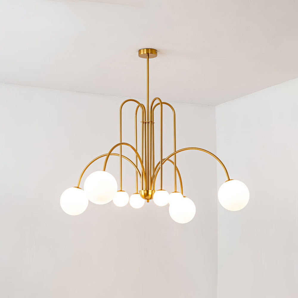 Multi-Pendant Glass Chandelier for Dining Room & Living Room – Adjustable Height Suspension Fixture with LED Bulbs | Thomler